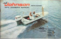 Johnson 1973 Sea-Horse Owners Manual 40HP 40R73