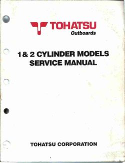 Tohatsu Outboard 1 and 2 Cylinder Model Sevice Manual Front Cover