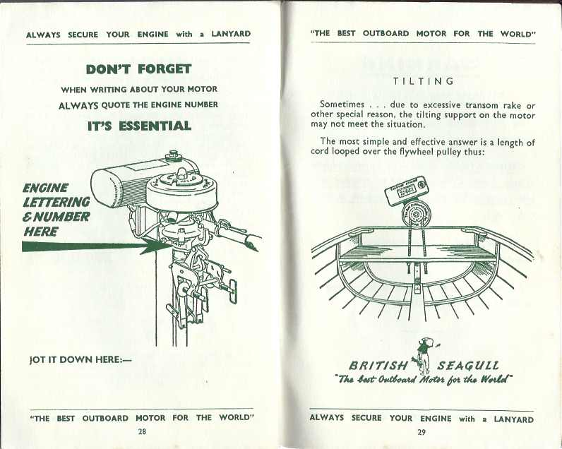 Seagull Outboard Manual Operating Instructions