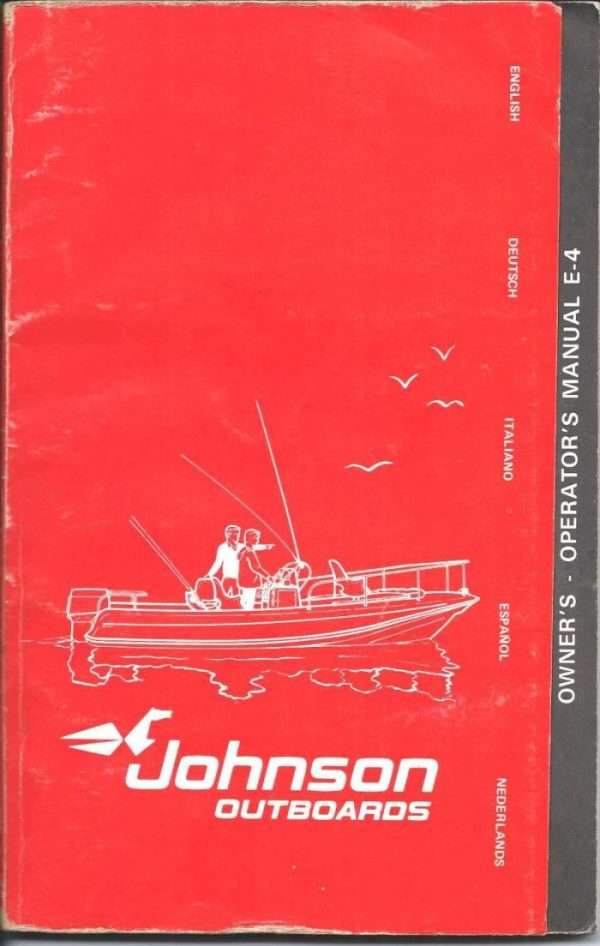Johnson Outboard e-4 Owners Manual 1981